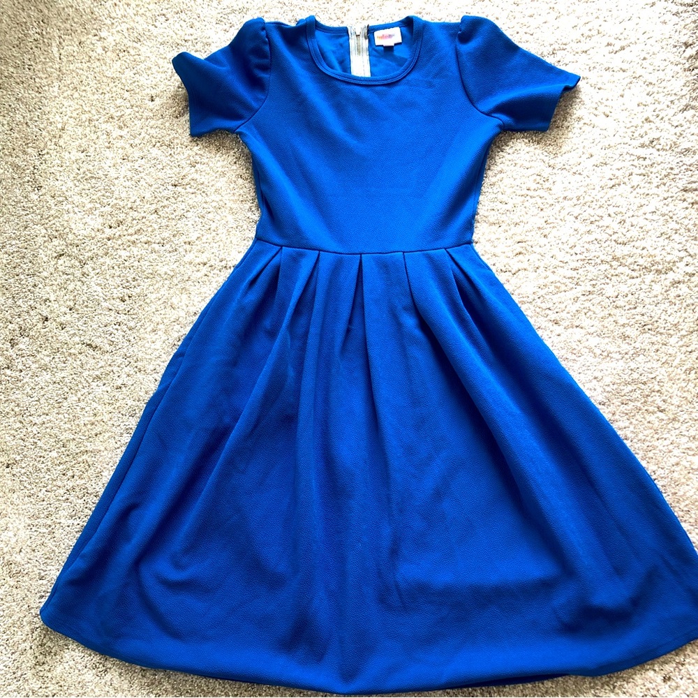 LuLaRoe Amelia Royal Blue Dress Size Small